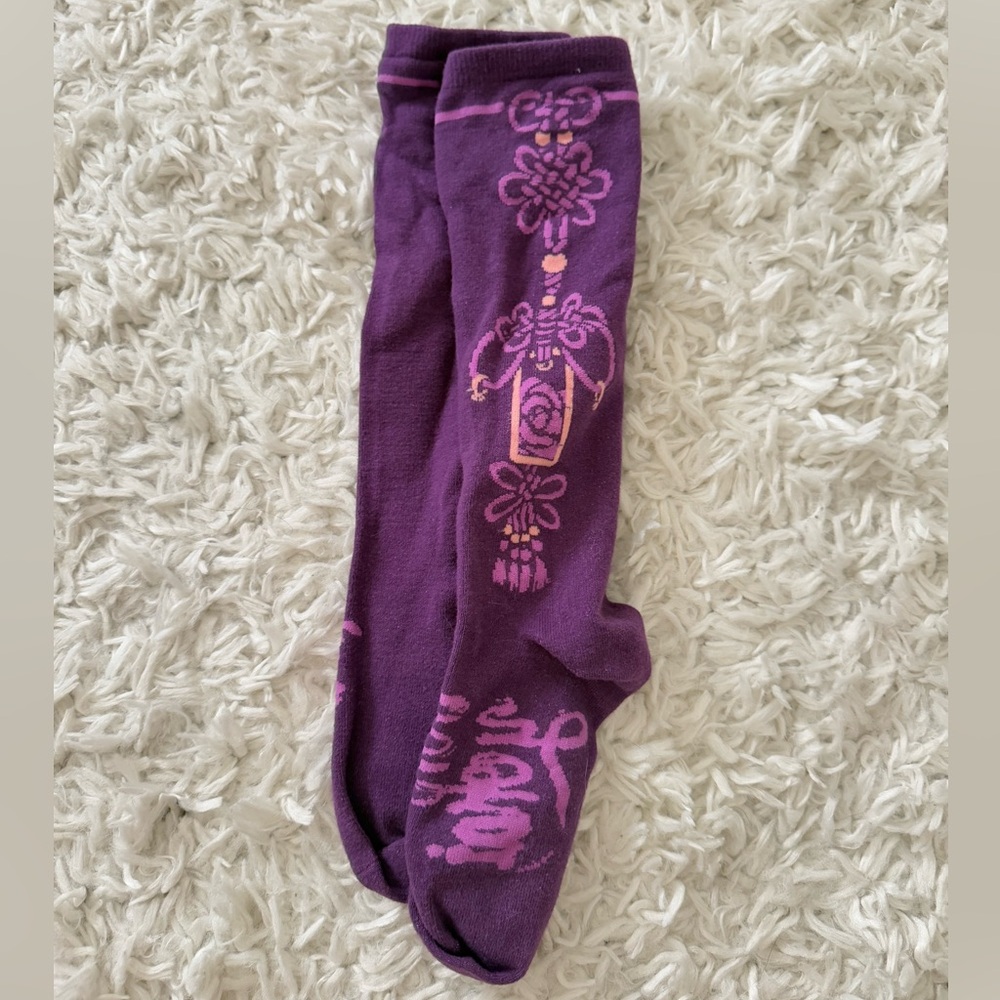Ironyokai Knee Socks - Purple Norigae